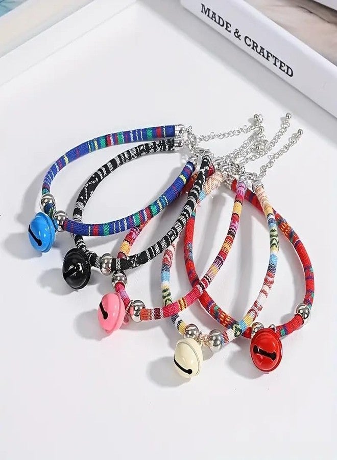 Pet Believe Cat Collars and Leads, Necklace Nylon Accessory Kitten Supply Cat Bell Collar Extension Chain Japanese Style Random Color 1 Pcs, 18 x 11 cm, multicolor, medium - Image 5